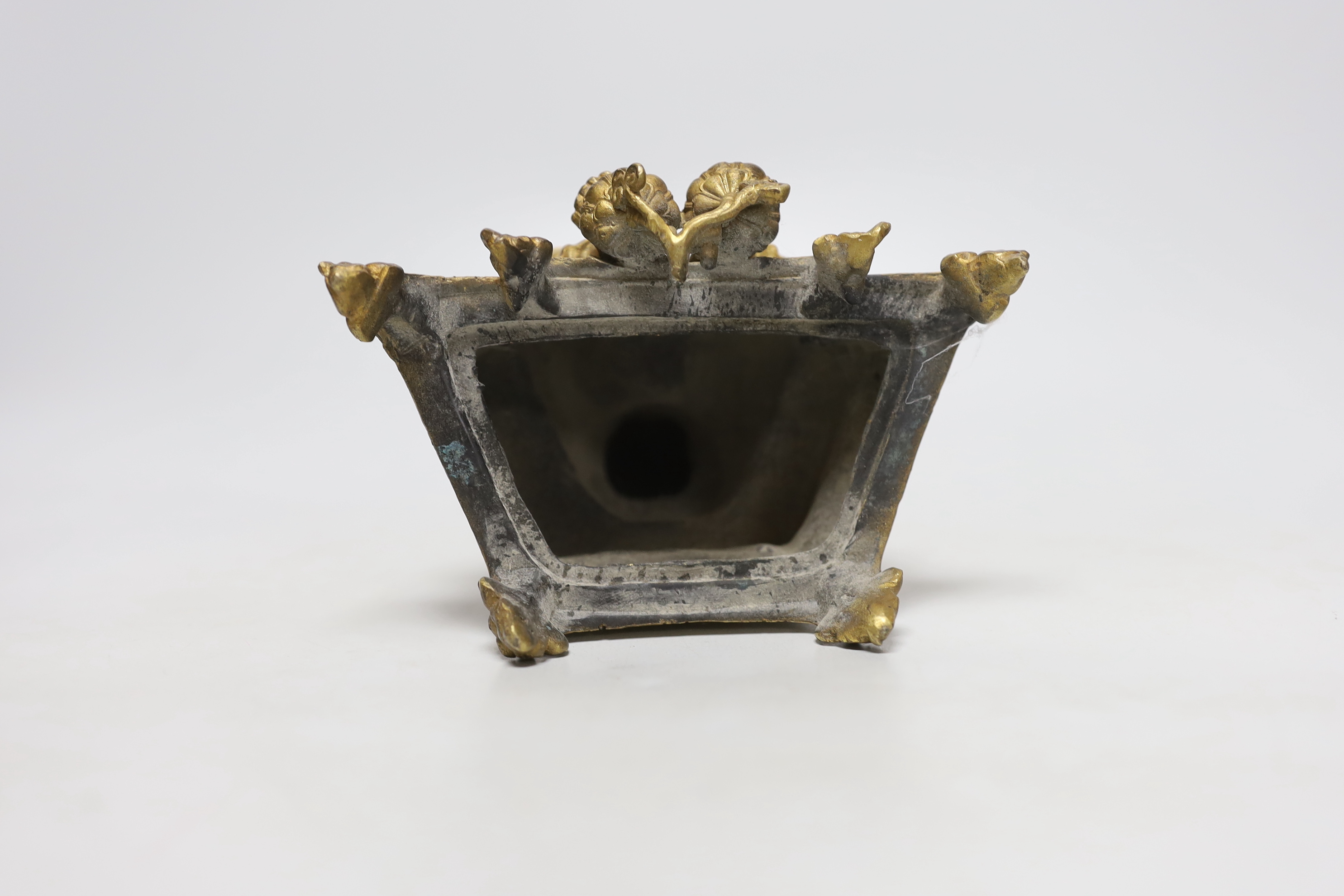 A Sino-Tibetan gilt bronze figure of Tara set with cabochon jewels, 23cm high